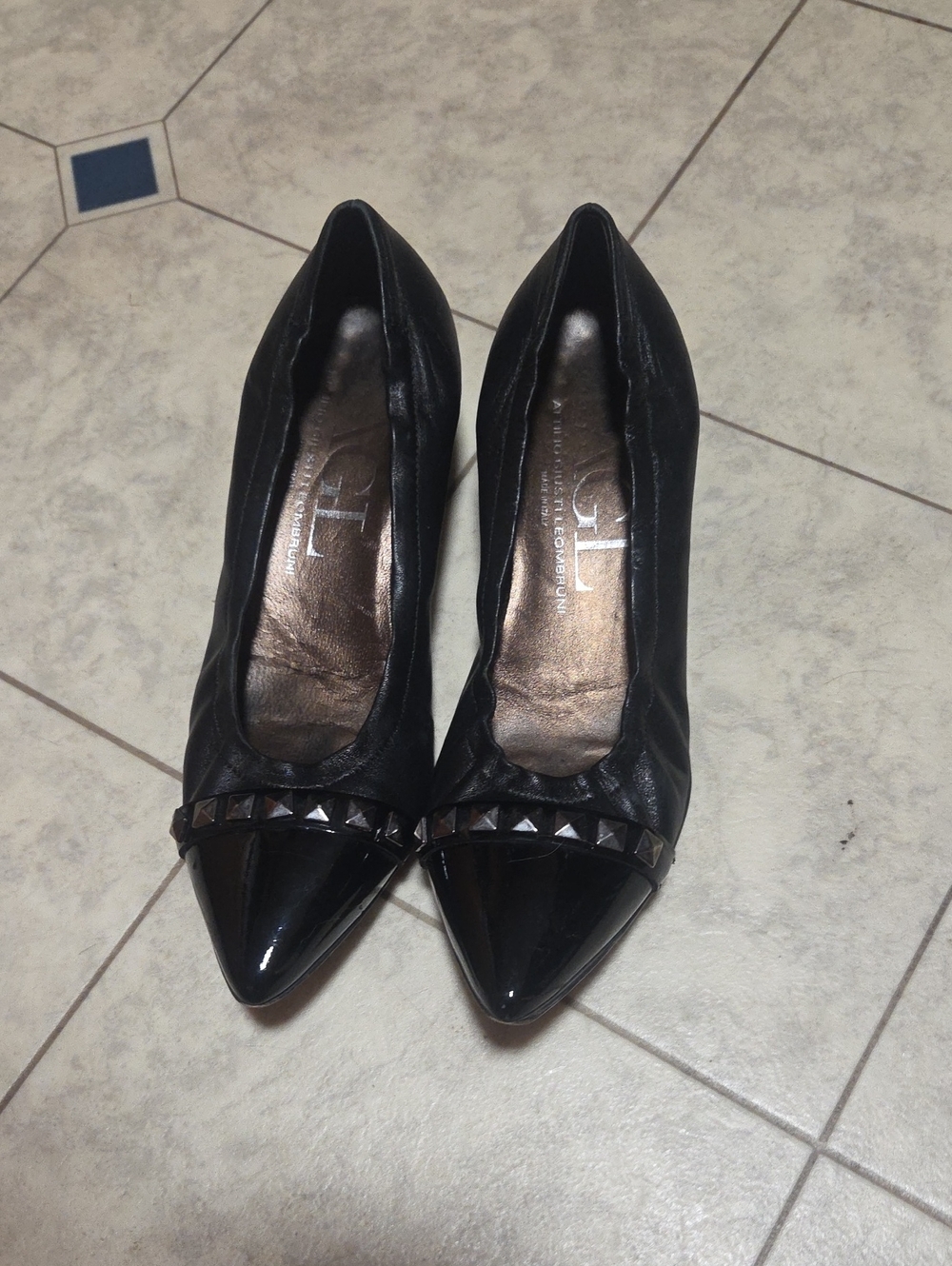 Attilio Giusti Leombruni Black Shoes Size 10